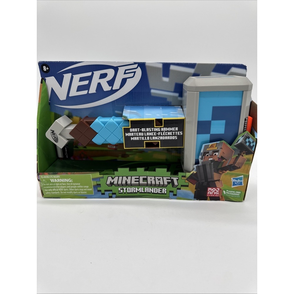 NERF Minecraft Stormlander Dart Blaster 1 Pack New